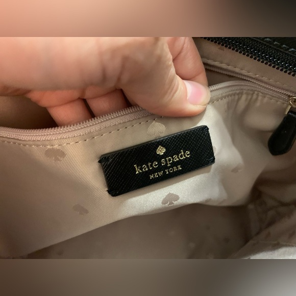 Kate Spade Beige & Black Floral Jana Leather Tote - Picture 15 of 15